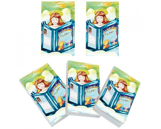 Set 5 carnetele de buzunar inger citind, 5 x 8 cm, 100 foi veline