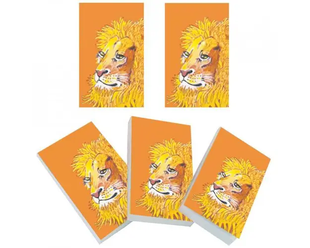 Set 5 carnetele de buzunar Leu, 5 x 8 cm, 100 foi veline