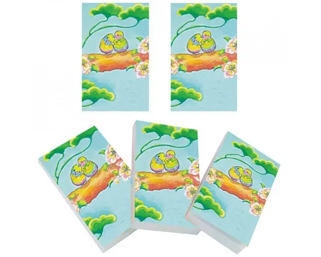 Set 5 carnetele de buzunar Un mic paradis, 5 x 8 cm, 100 foi veline