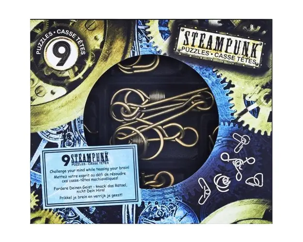 Set 9 puzzle-uri metalice: Steampunk Blue