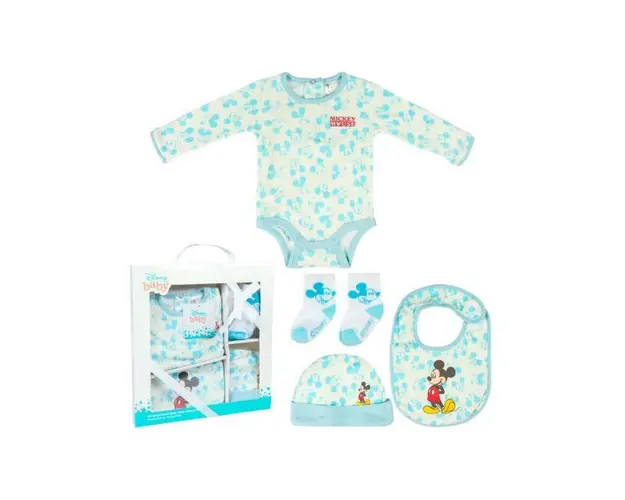 Set cadou nou-nascuti Mickey Mouse bebelusi 0-3 luni