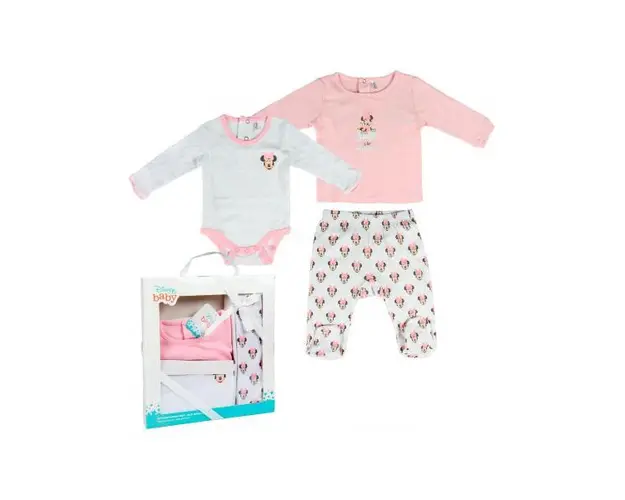 Set cadou nou-nascuti Minnie Mouse bebelusi 0-3 luni
