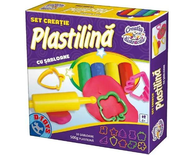 Set creatie: Plastilina cu sabloane