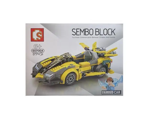 Set de constructie, Famous Car, Masina de curse cu o figurina, 177 piese
