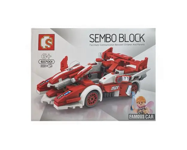 Set de constructie, Famous Car, Masina de curse cu o figurina, 181 piese