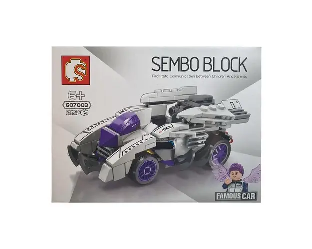 Set de constructie, Famous Car, Masina de curse cu o figurina, 192 piese