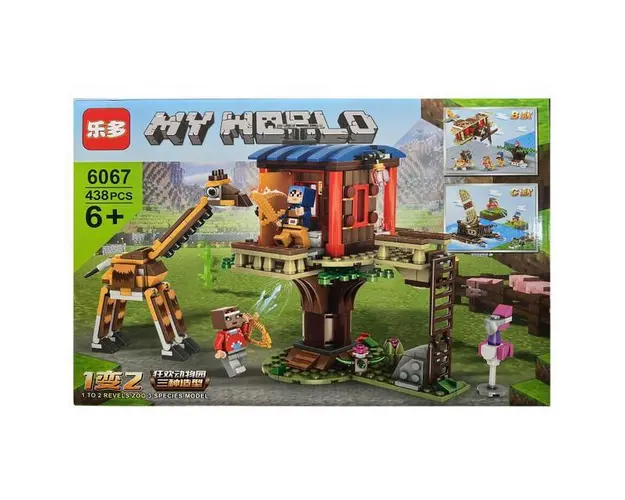 Set de constructie Leduo, My World of Minecraft, ZOO, 438 piese