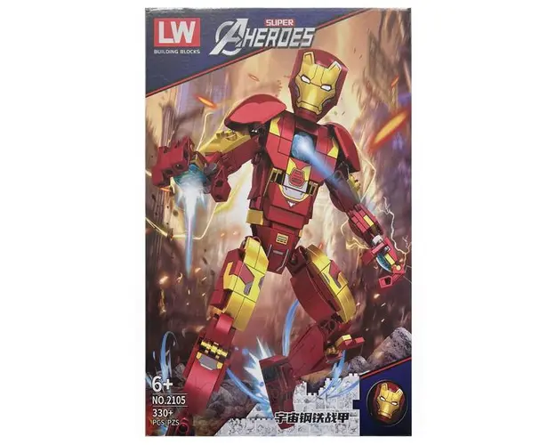 Set de constructie LW, Avengers Iron Man, 330 piese