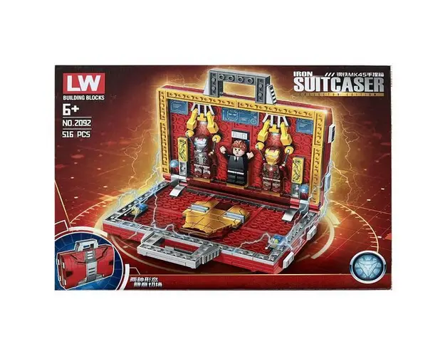 Set de constructie LW, Avengers Iron Man Suitcaser, 516 piese
