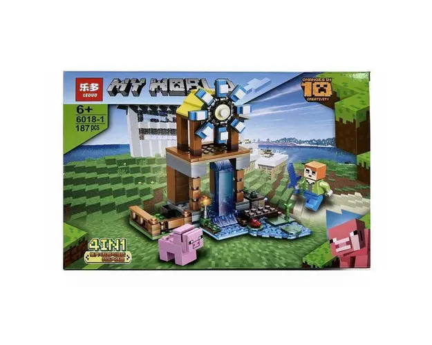 Set de costructie Leduo, My World of Minecraft, 187 piese