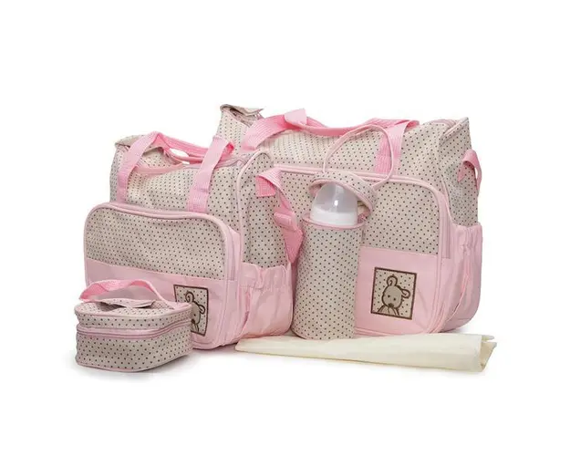 Set genti pentru mamici Mama Bag Stella Pink - Moni