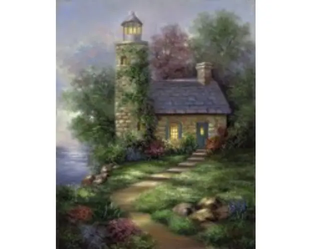 Set pictura artistica pe panza - Far romantic