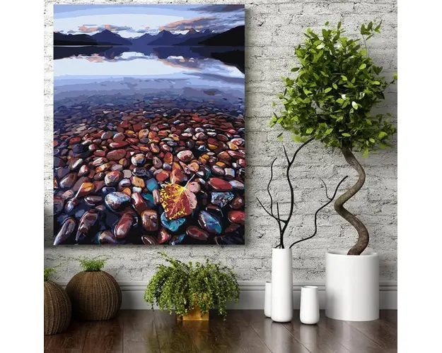 Set pictura pe numere (panza) Peisaj relaxant 50x40 cm