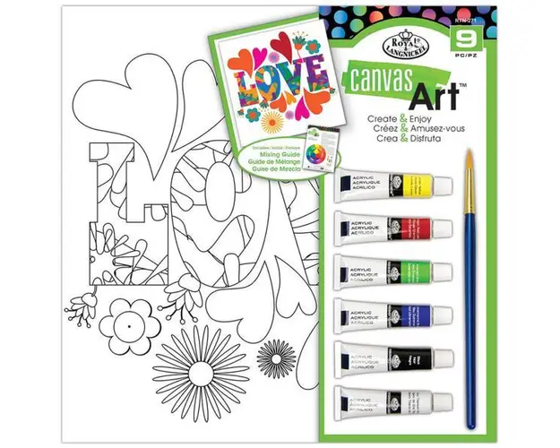 Set pictura pe panza pretiparita cu Love