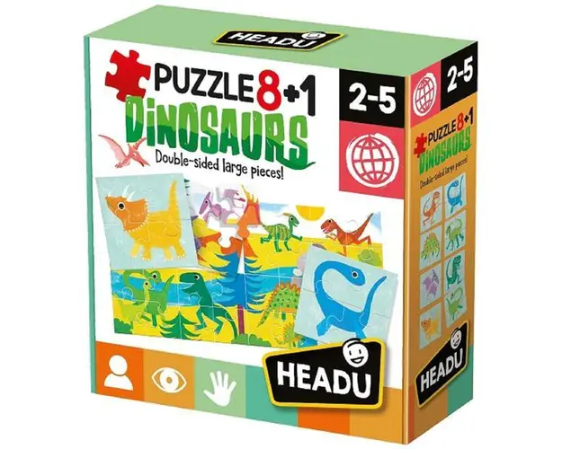Set Primul meu puzzle 8+1: Dinozauri