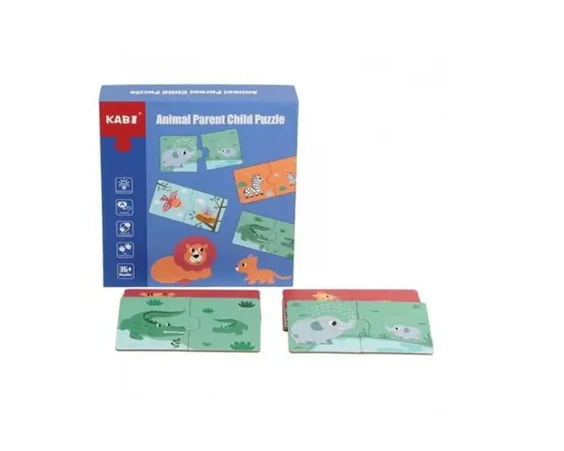Set Puzzle de asociere - Mama si puiul, 7Toys