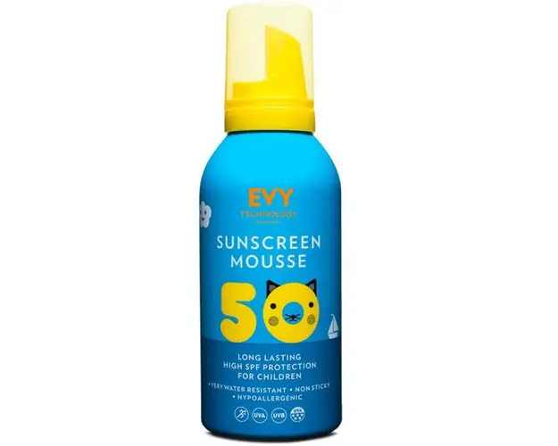 Spuma de fata si corp pentru copii SPF 50, Evy Technology, 150 ml