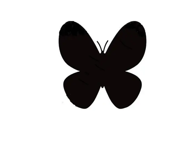 Tabla de scris autocolant, pentru Scris cu Creta, aspect Fluture, Negru, 60 x 60 cm