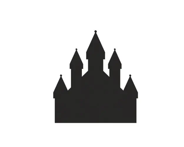 Tabla Scolara sub Forma de Autocolant pentru Scris cu Creta, Castel printese, 52x57 cm