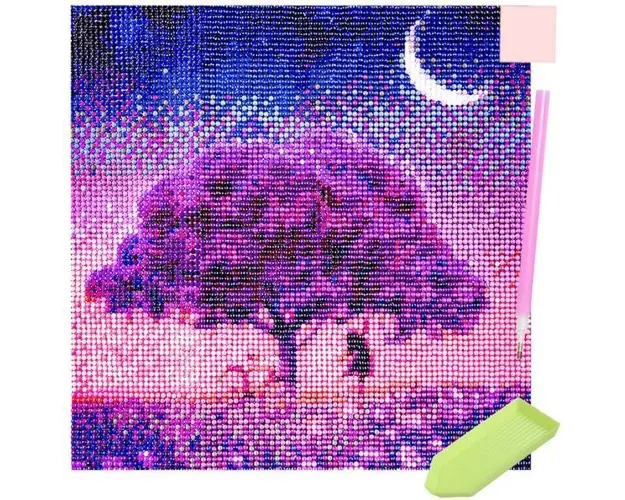 Tablou cu mozaic 30x30cm, peisaj copac