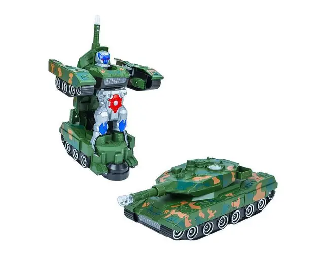 Tanc transformabil, robot, cu baterii, 7Toys