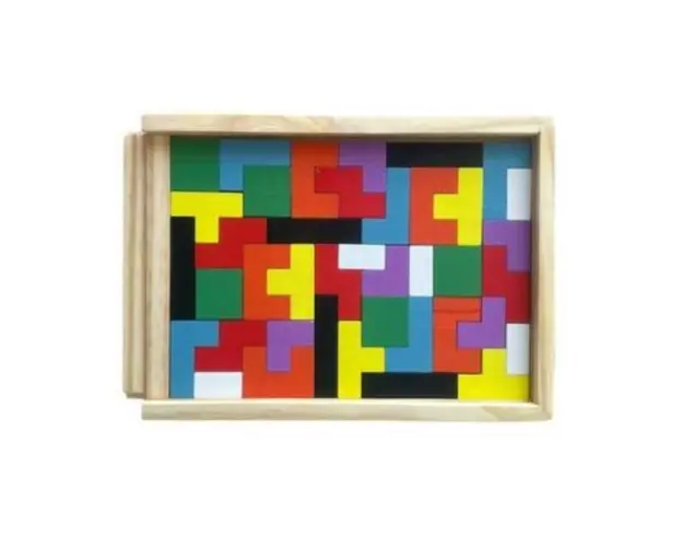Tetris din lemn in cutie, 7Toys