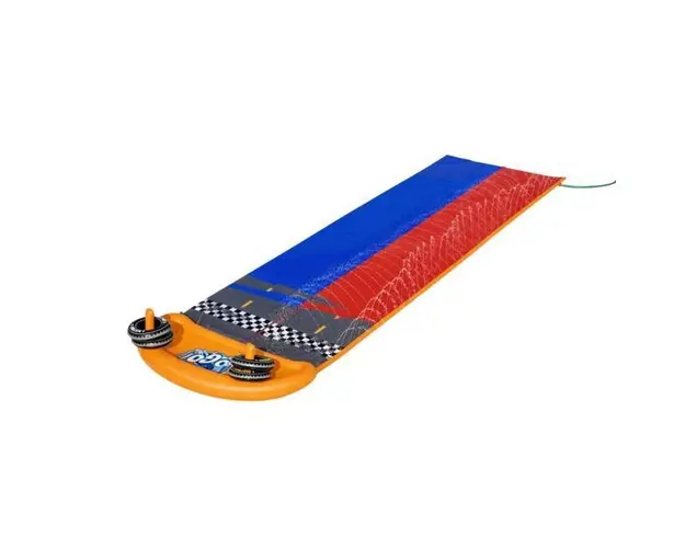 Tobogan dublu de apa, pentru copii, cu pulverizatoare de apa, Bestway 52391, 4.88 metri