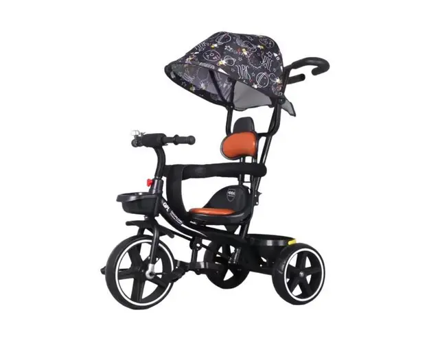 Tricicleta bebelusi cu copertina retractabila si maner parental pentru copii intre 2 si 6 ani, Neagraosuri depozitare, Protectie in jurul sezutului