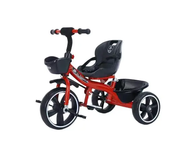Tricicleta cu pedale pentru copii intre 2 ani si 6 ani, Rosie