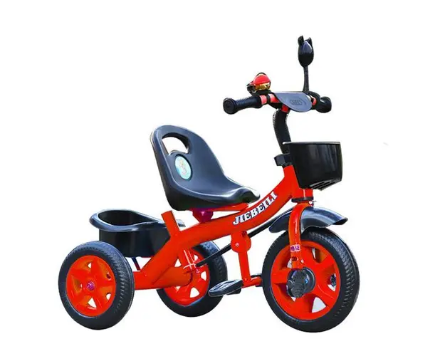 Tricicleta rosie cu pedale si maner parental pentru copii 2-5 ani