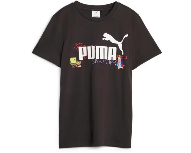 Tricou copii Puma x Spongebob Squarepants 62221201, 128, Negru