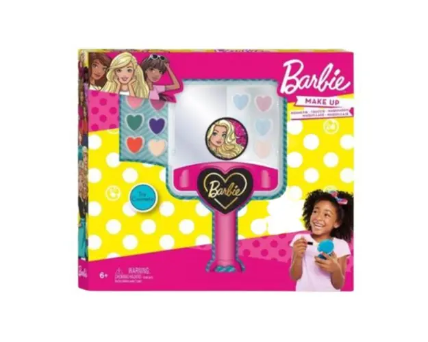 Trusa machiaj cu oglinda pentru fetite, Barbie, 7Toys