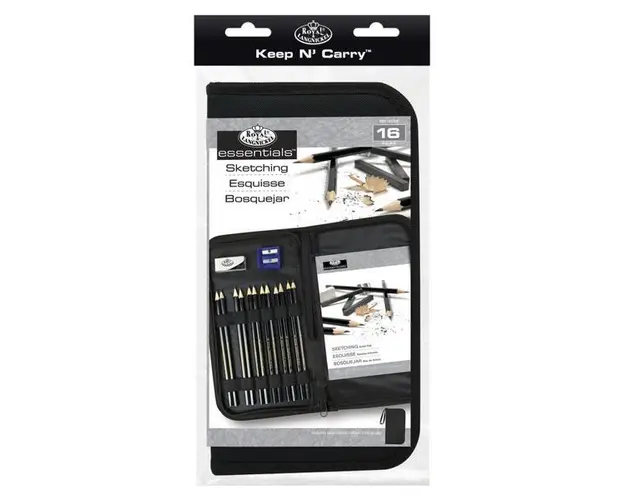 Trusa pentru schite in creion cu 16 piese
