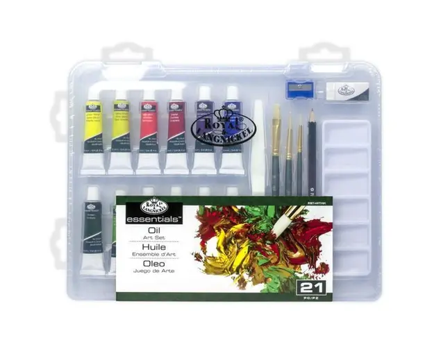 Trusa pictura culori ulei 21 piese