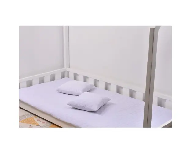 Set cuvertura si 2 pernute minky Velvet alb 150x200 cm