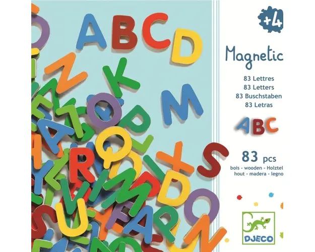 Djeco - 83 Litere magnetice
