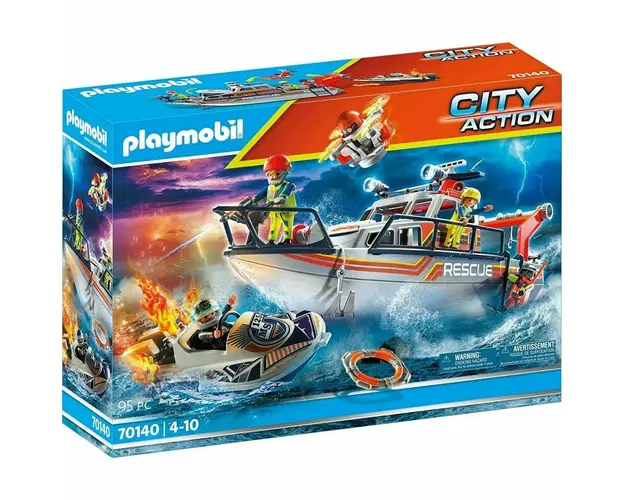Playmobil - Ambarcatiune De Salvare Cu Personal