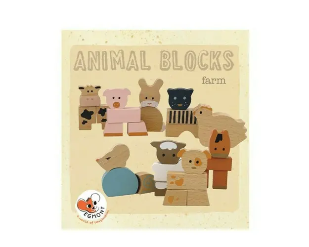 Egmont toys - Animale din cuburi de lemn.