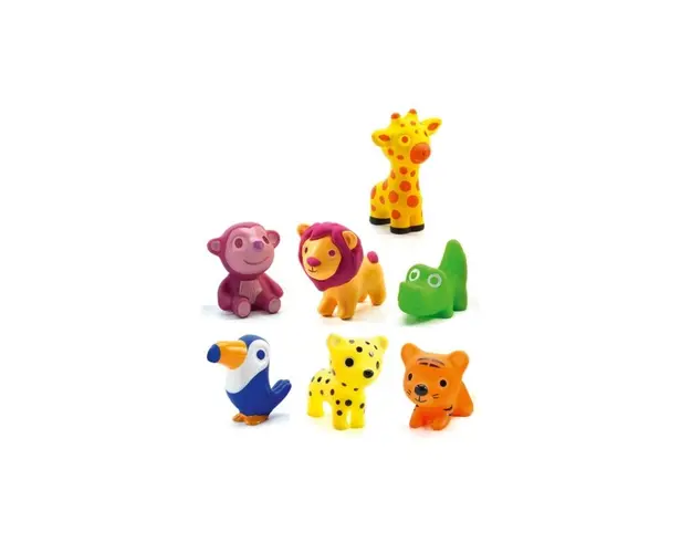 Djeco - Animalute din silicon, Troopo savana