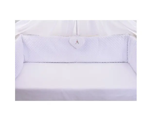 Aparatori clasice minky groase albe 240 cm