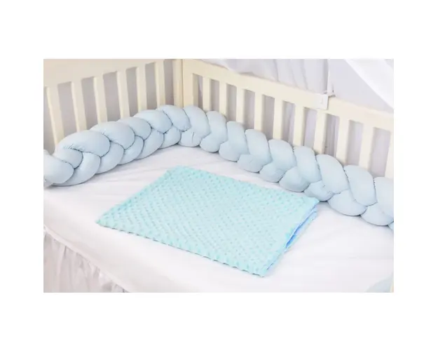 Aparatori impletite bumbac 100% culoare bleu 240 cm
