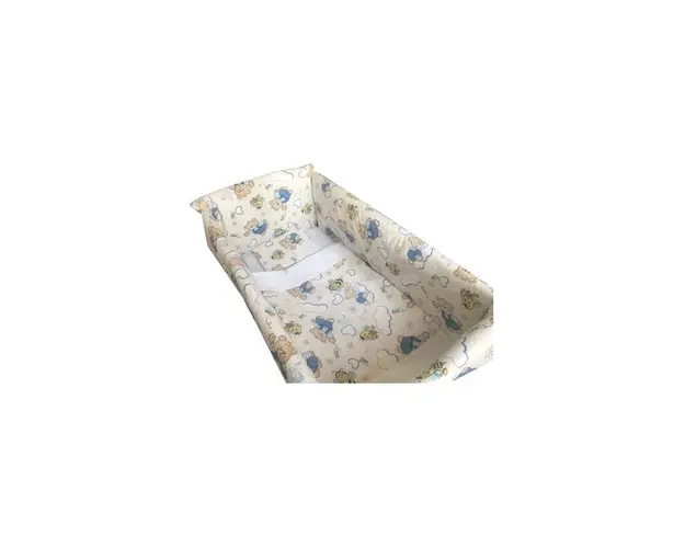 Aparatori laterale protectii pat 120x60 cm Deseda Maxi Ursi cu albine pe crem