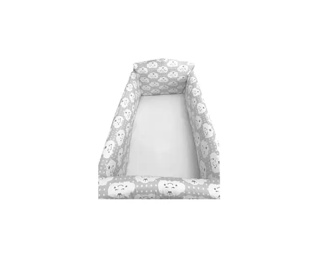 Aparatori laterale protectii pat 140x70 cm Deseda Maxi Norisori pe gri