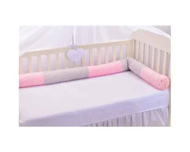 Aparatori tip rulou minky gri roz 120 cm