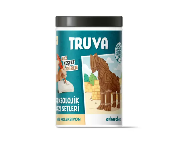 Arkerobox - Mini set arheologic educational si puzzle 3D, Grecia Antica, Calul Troian