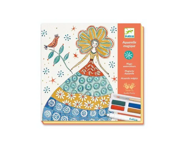 Djeco - Atelier creativ de pictura, Rochii cu flori