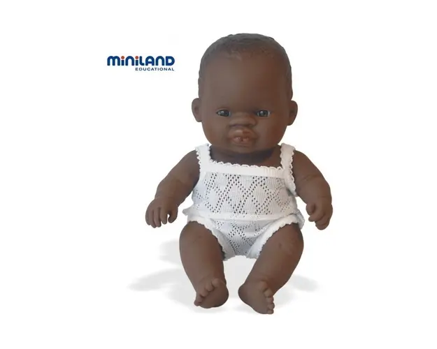 Miniland - Baby african baiat Papusa 21cm