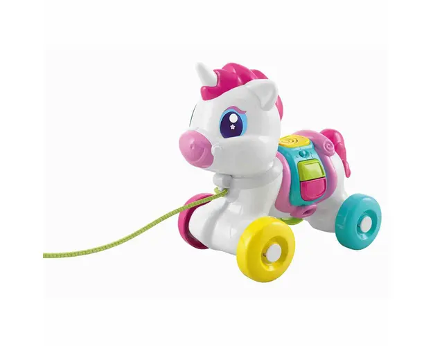 Baby Clementoni - Jucarie De Tras Unicorn Interactiv