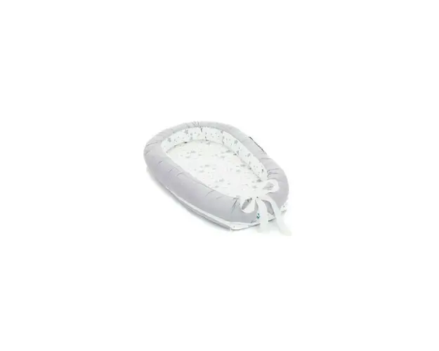 Baby nest, culcus saltea si protectie de pat detasabila, 90x40 cm, grey star Fillikid