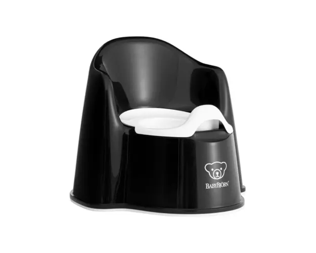 Babybjorn - Olita cu protectie spate Potty Chair Black/White
